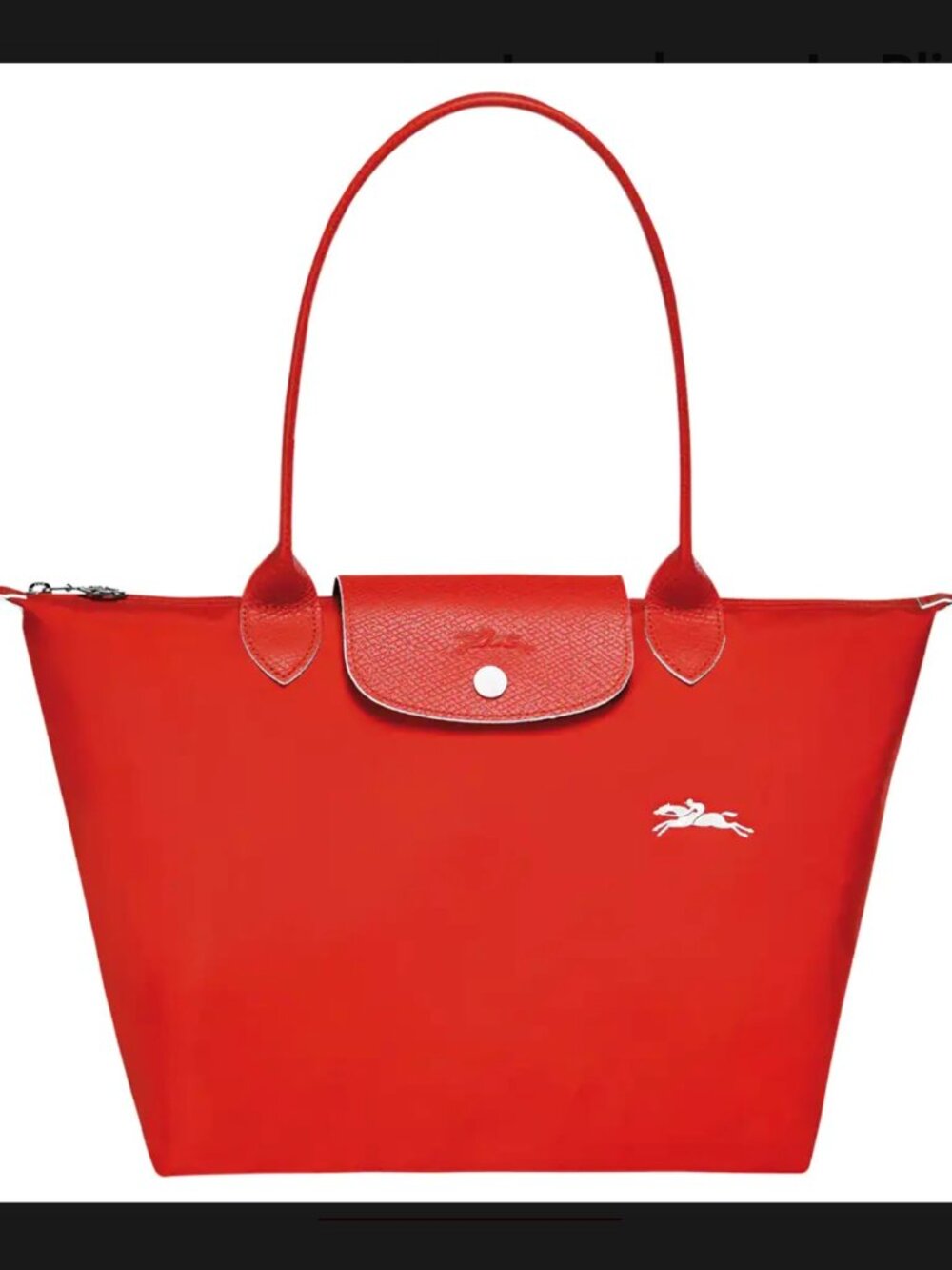 Longchamp Le Pliage Club Medium Tote Bag in Vermillion Red
